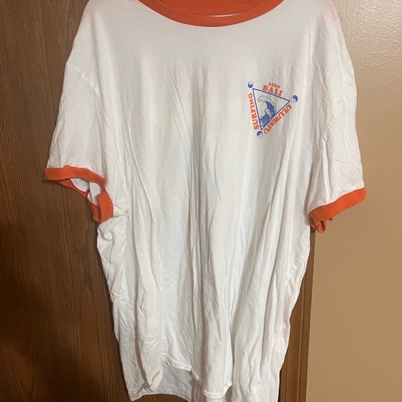 Aeropostale White and Orange Graphic T-Shirt - Picture 1 of 5
